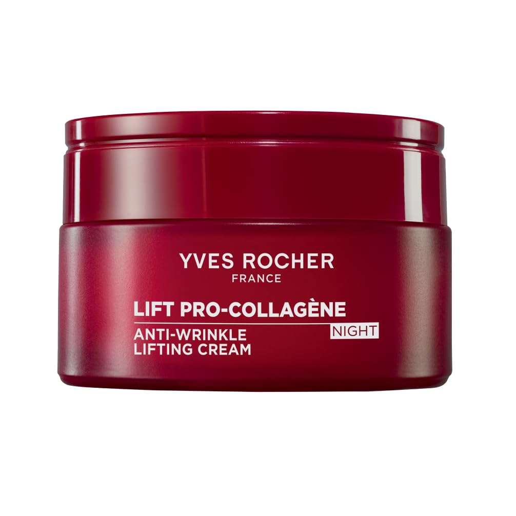 Yves Rocher Lift ProCollagene AntiWrinkle Firming Night Cream, with Hyaluronic Acid & Plant Collagen, Smooths & Restores Skin 