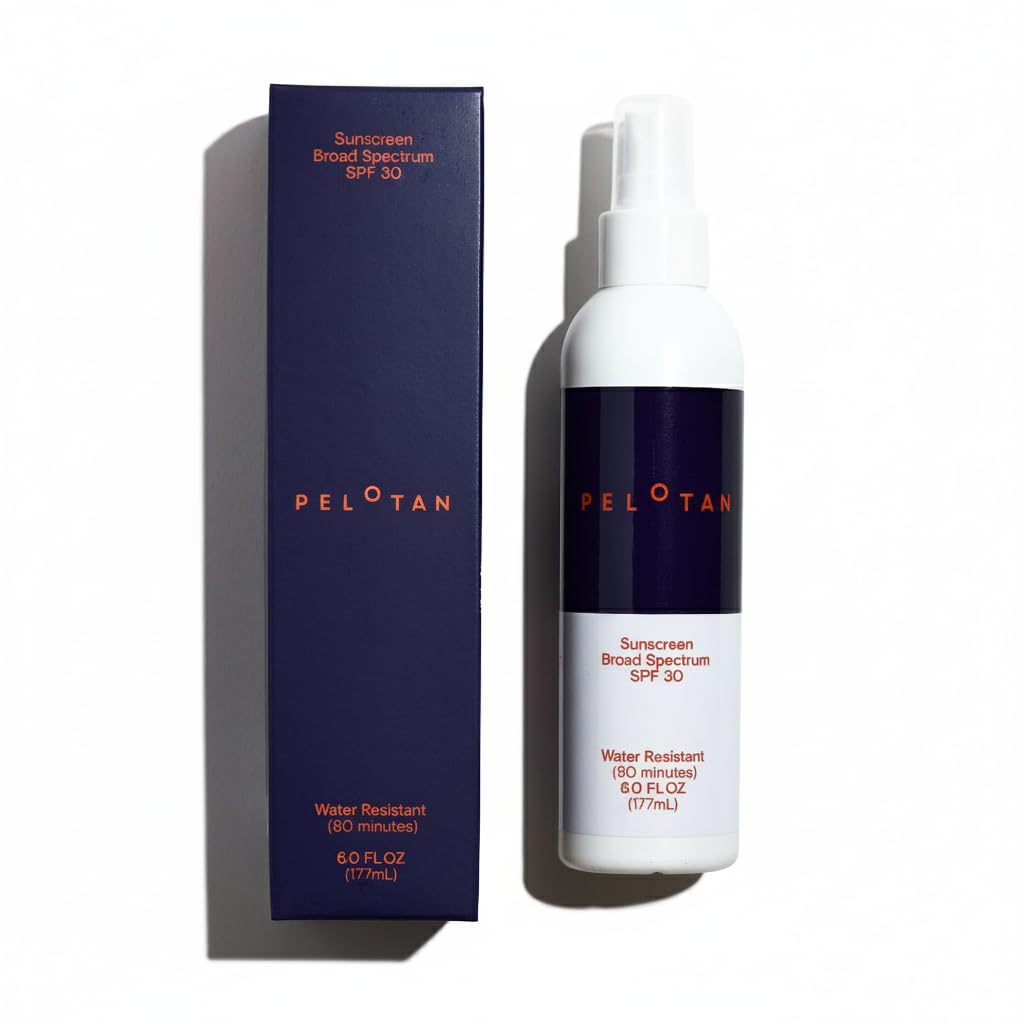 Pelotan Sports Sunscreen Spray SPF 30 (6 Fl Oz)  Lightweight, SweatResistant Sun Protection for Cyclists & Runners  Used by P