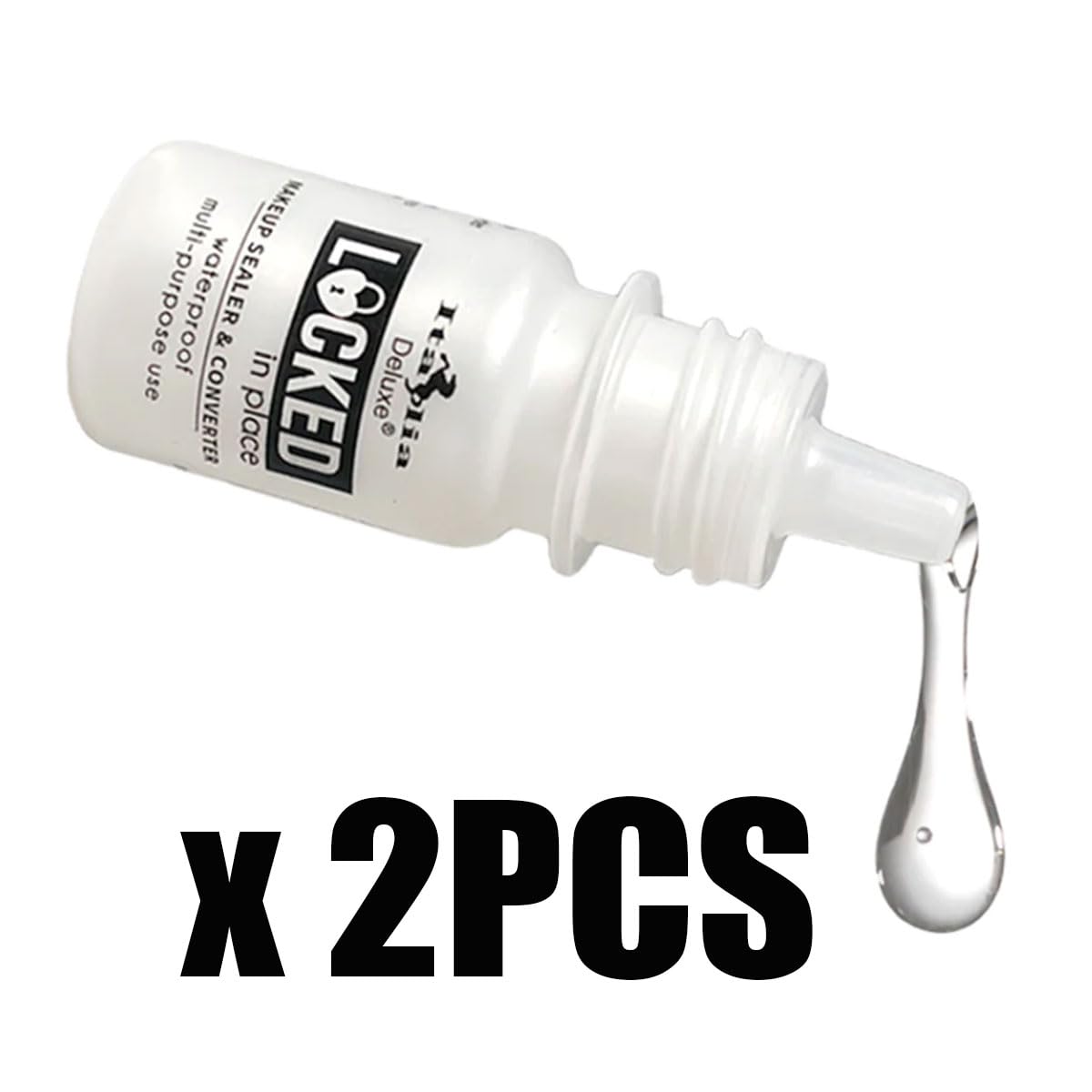 Italia Deluxe 2Pcs Of Locked In Place - Makeup Sealer And Converter Waterproof & Zipper Bag