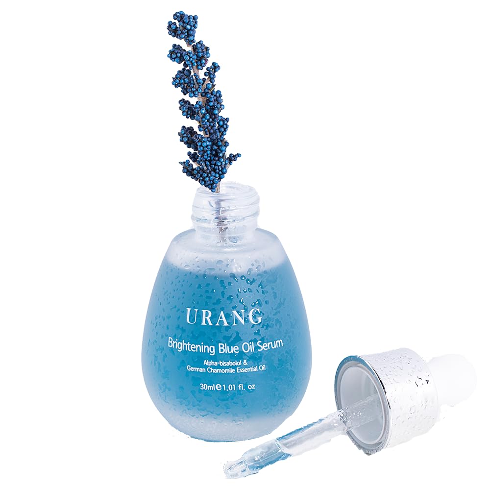 URANG Blue Oil Serum | Vegan Natural Deep Moisturizer Supports Shine & Vibrancy For Dull Skin | For All Skin Types Oily, Dry & S