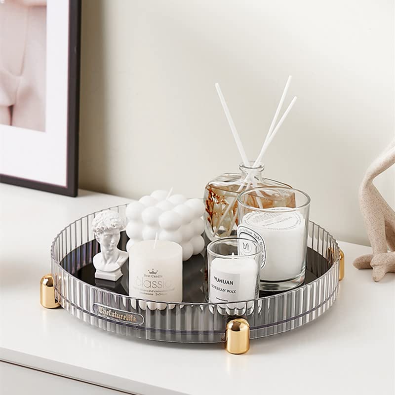 Makeup Perfume Organizer, 360 Rotating Skincare Organizer, Vanity Tray, Spinning Cosmetics Organizer For Dresser, Vanity, Bathro