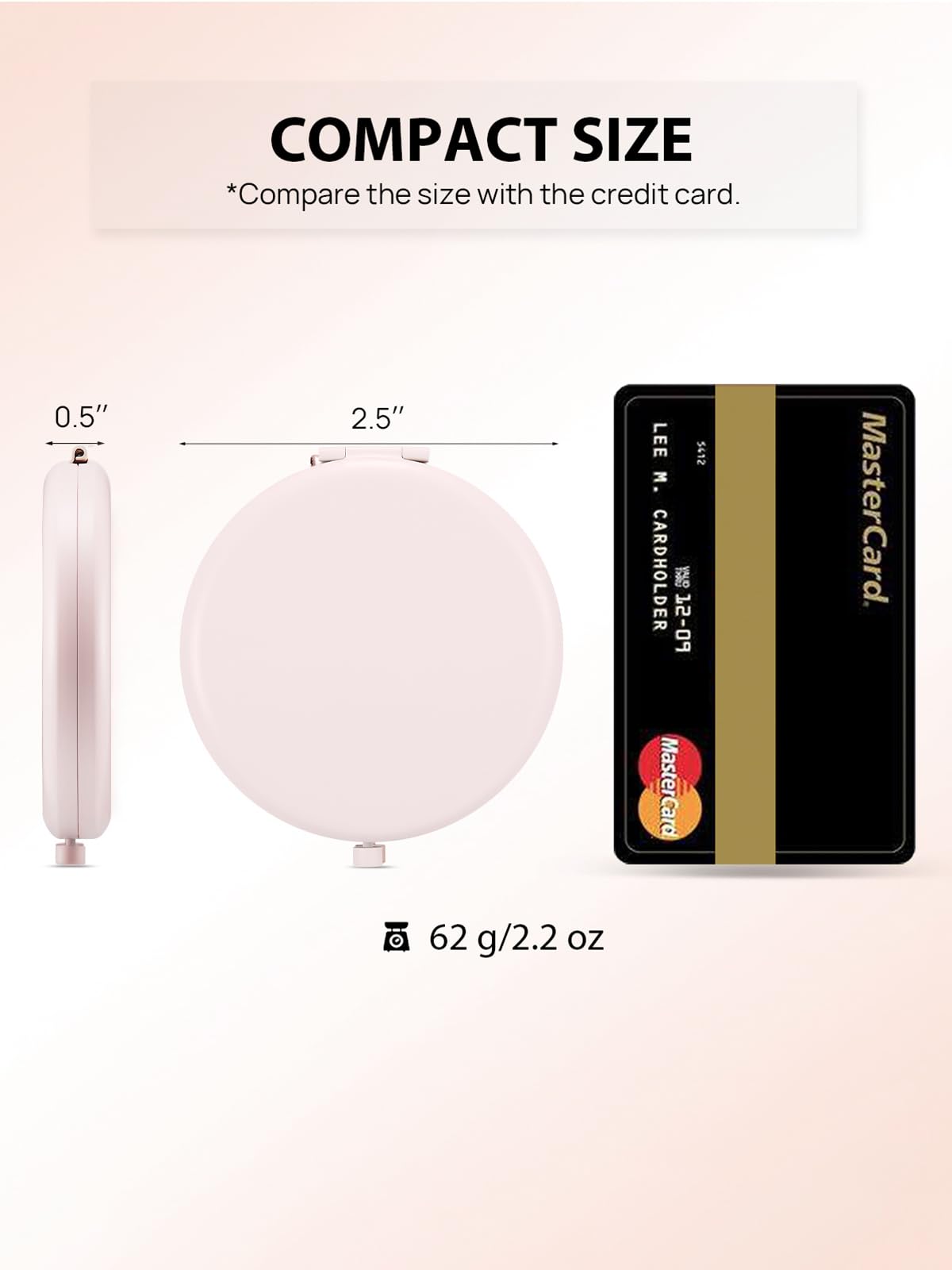 Getinbulk Compact Mirror For Purse, Pack Of 24 Double-Sided 1X/2X Magnifying Round Metal Pocket Makeup Mirrors (Round, Pink Mars