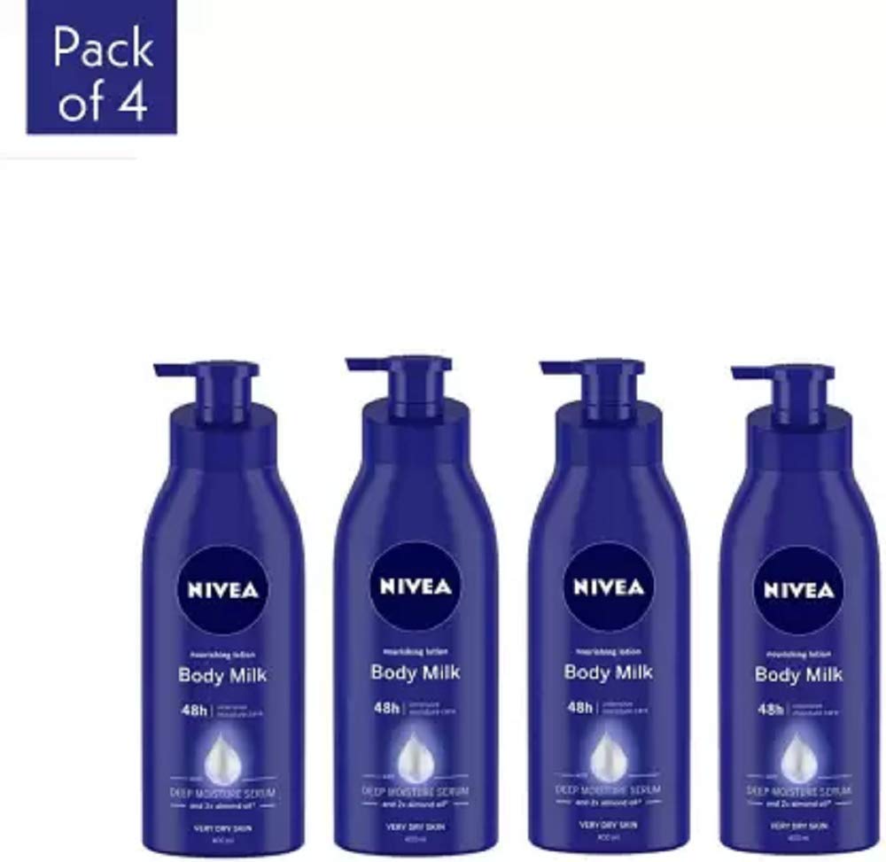Nivea Body Milk Nourishing Lotion (Pack Of 4) (1600 Ml)