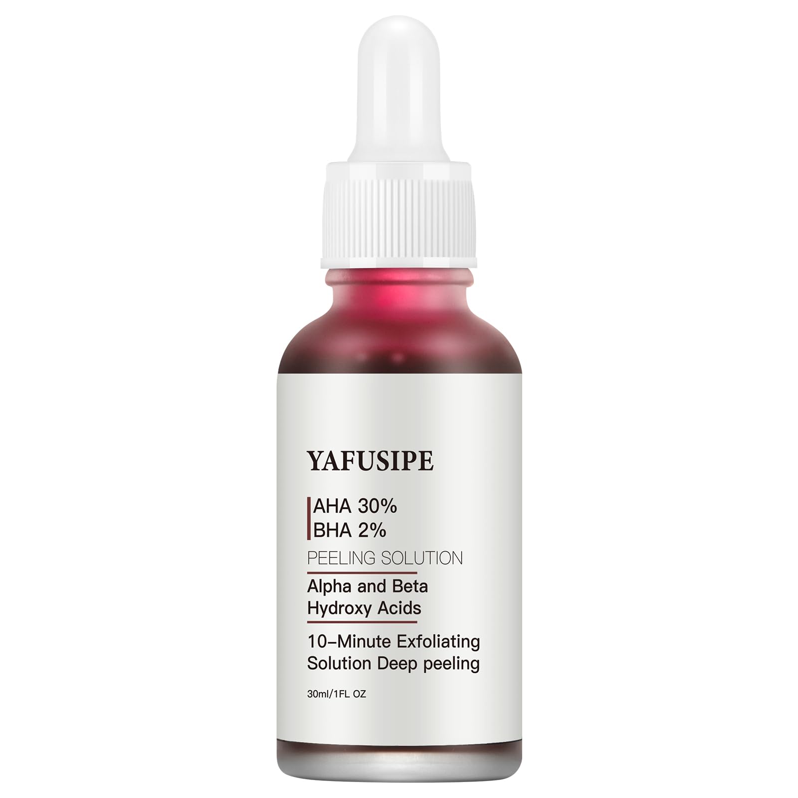 AHA 30% + BHA 2% Peeling Solution Exfoliating Chemical Skin Peel for Face at Home Facial Mask Red Peeling BHA Liquid Exfoliant A