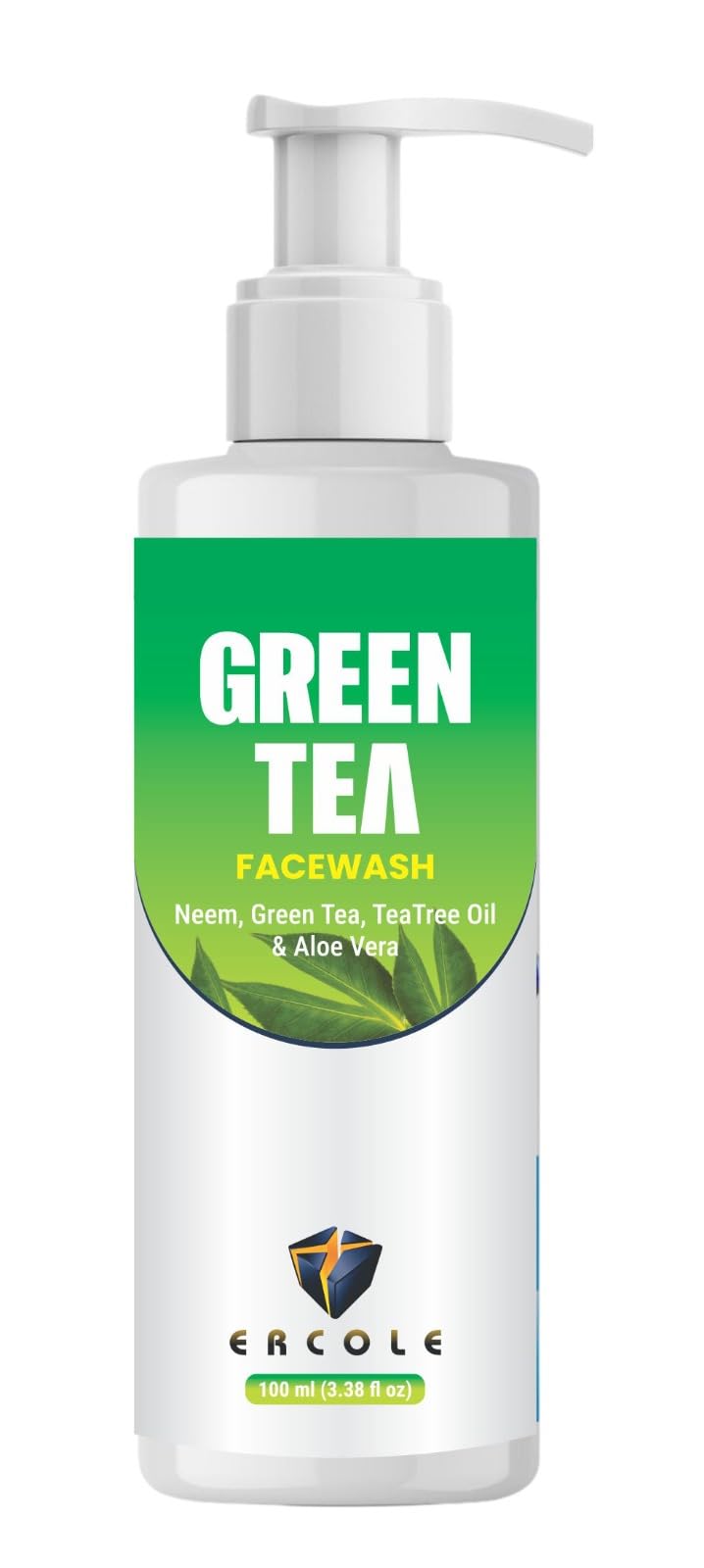 Ercole Green Tea Pore Cleansing Face Wash For Oily, Acne Prone, Dry Skin | Fight Pimples & Control Excess Oil | Gentle Exfoliati