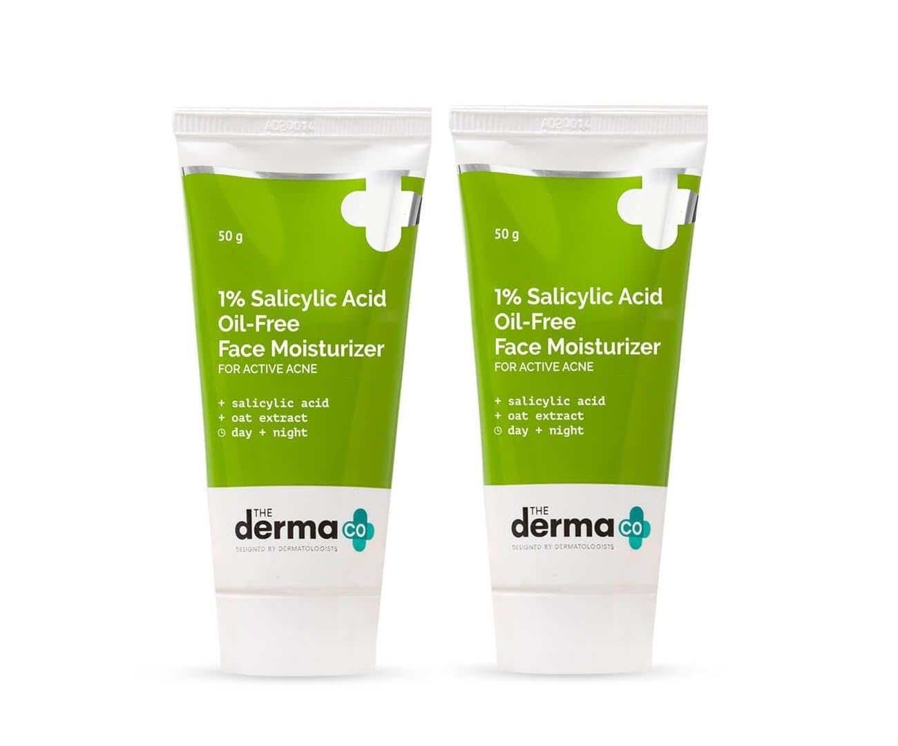 The Derma Co 1% Salicylic Acid Oil-Free Moisturizer For Face With Oat Extract | Fights Active Acne | Deeply Moisturizes | 50 G (