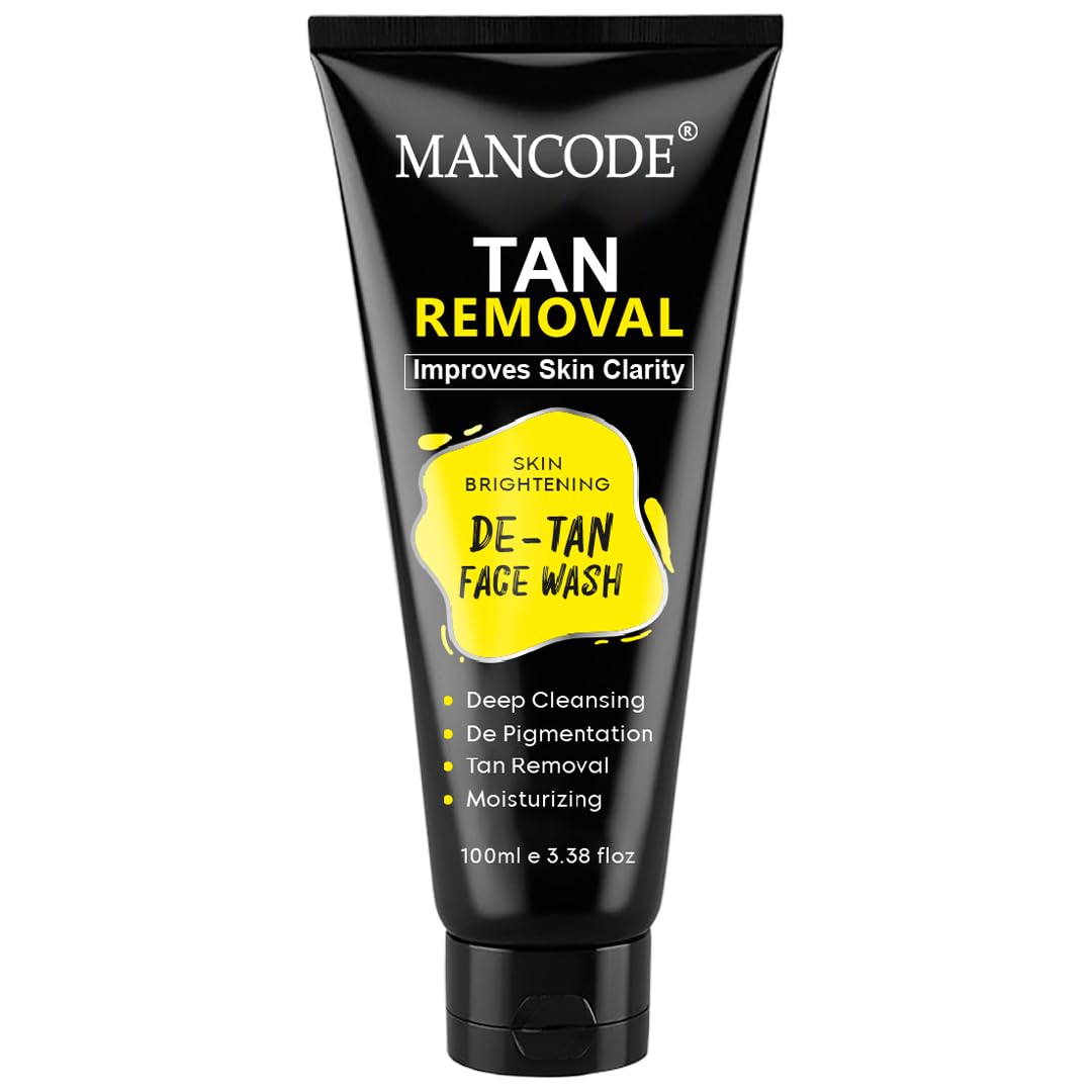 Mancode Detan Face Wash | Deep Cleansing & Moisturizing | Improves Skin Clarity | Detan Face Wash For Men & Women | 100Ml Pack O