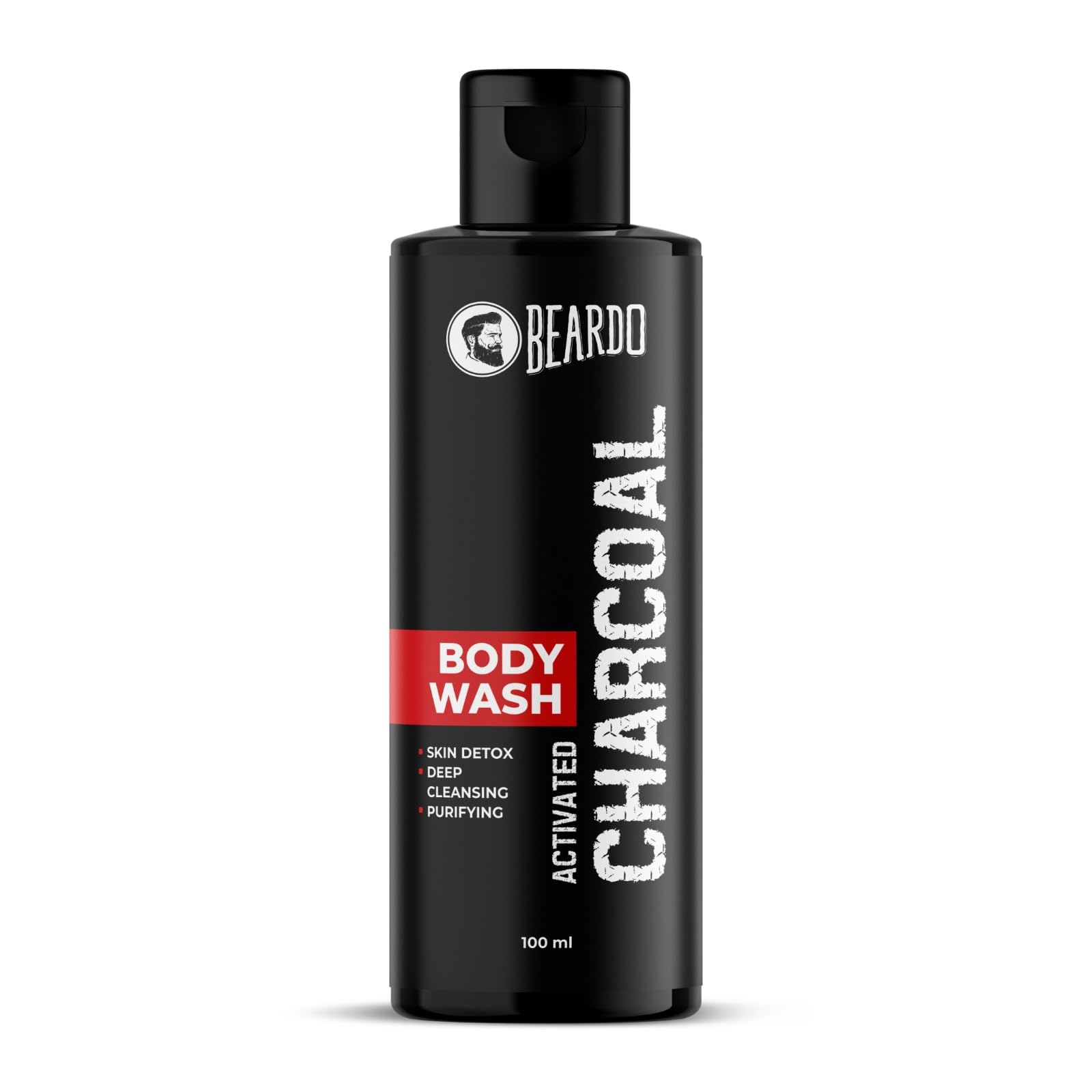 Beardo Activated Charcoal AntiPollution Body Wash, 100Ml | Deep Pore Cleaning | Removes Dirt & Impurities | For Body & Face | R