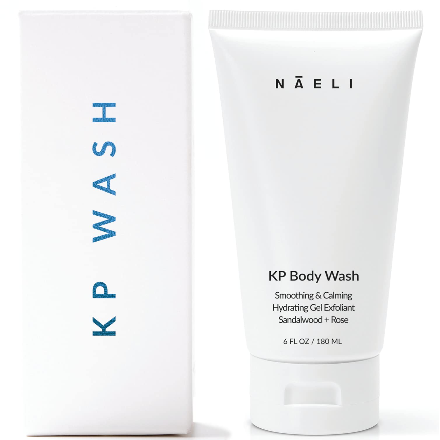 Keratosis Pilaris & Acne Exfoliating Body Wash Cleanser with 14% Glycolic & Salicylic Acid - Natural KP & Strawberry Legs Treatm