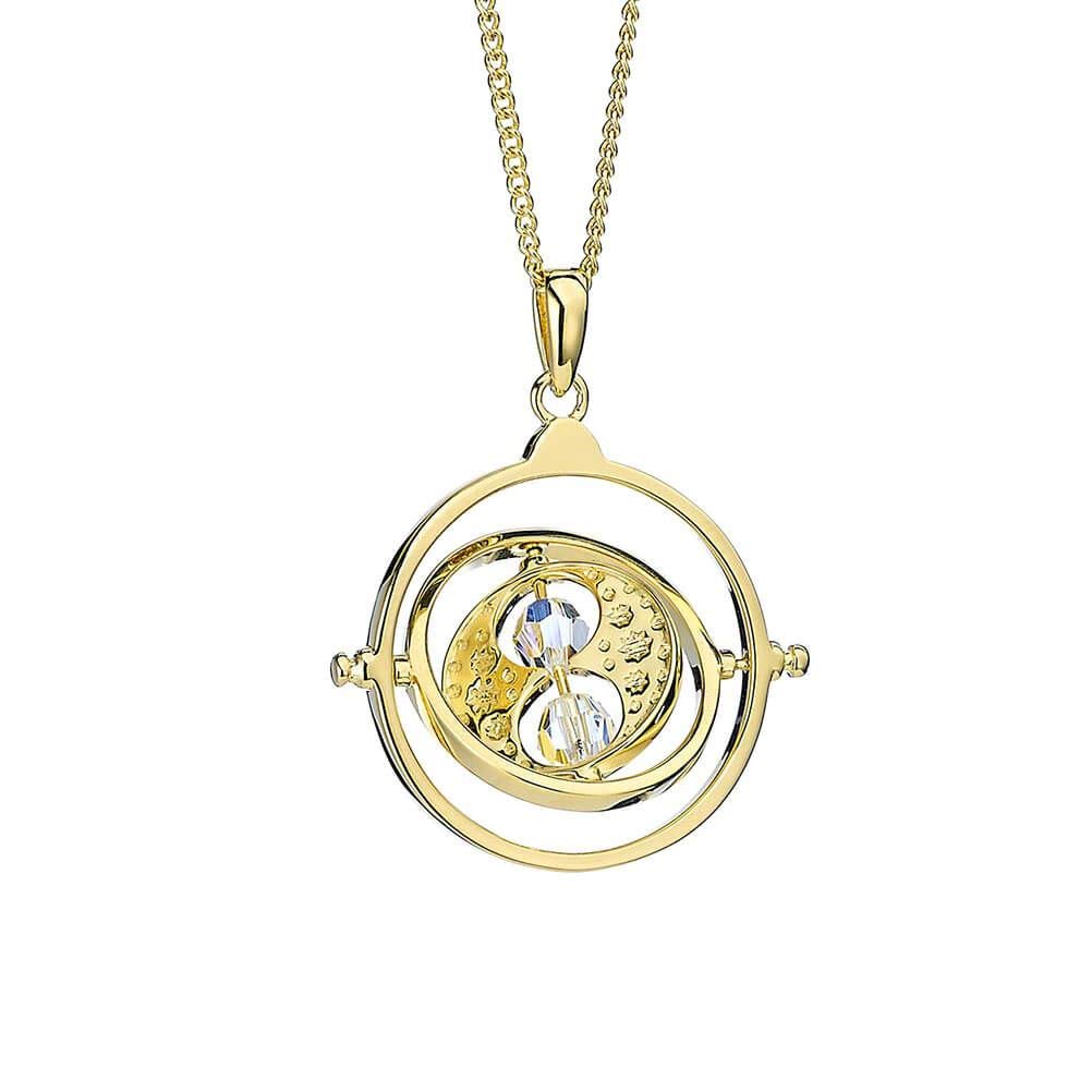 Time Turner Gold Plated Sterling Silver Necklace with Crystals