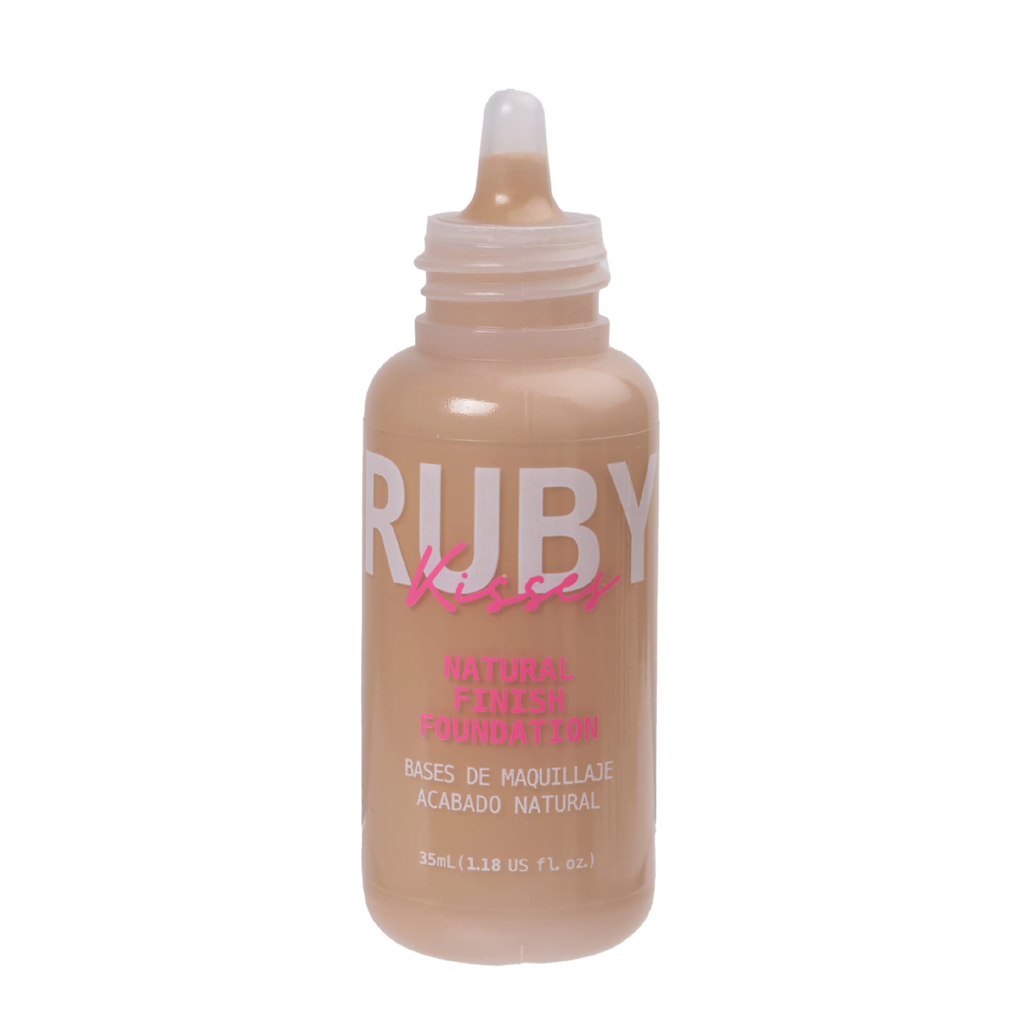 Ruby Kisses Liquid Foundation Medium Coverage, Lightweight, Natural Finish, Face Makeup For All Skin Type, Korean Makeup (Natura