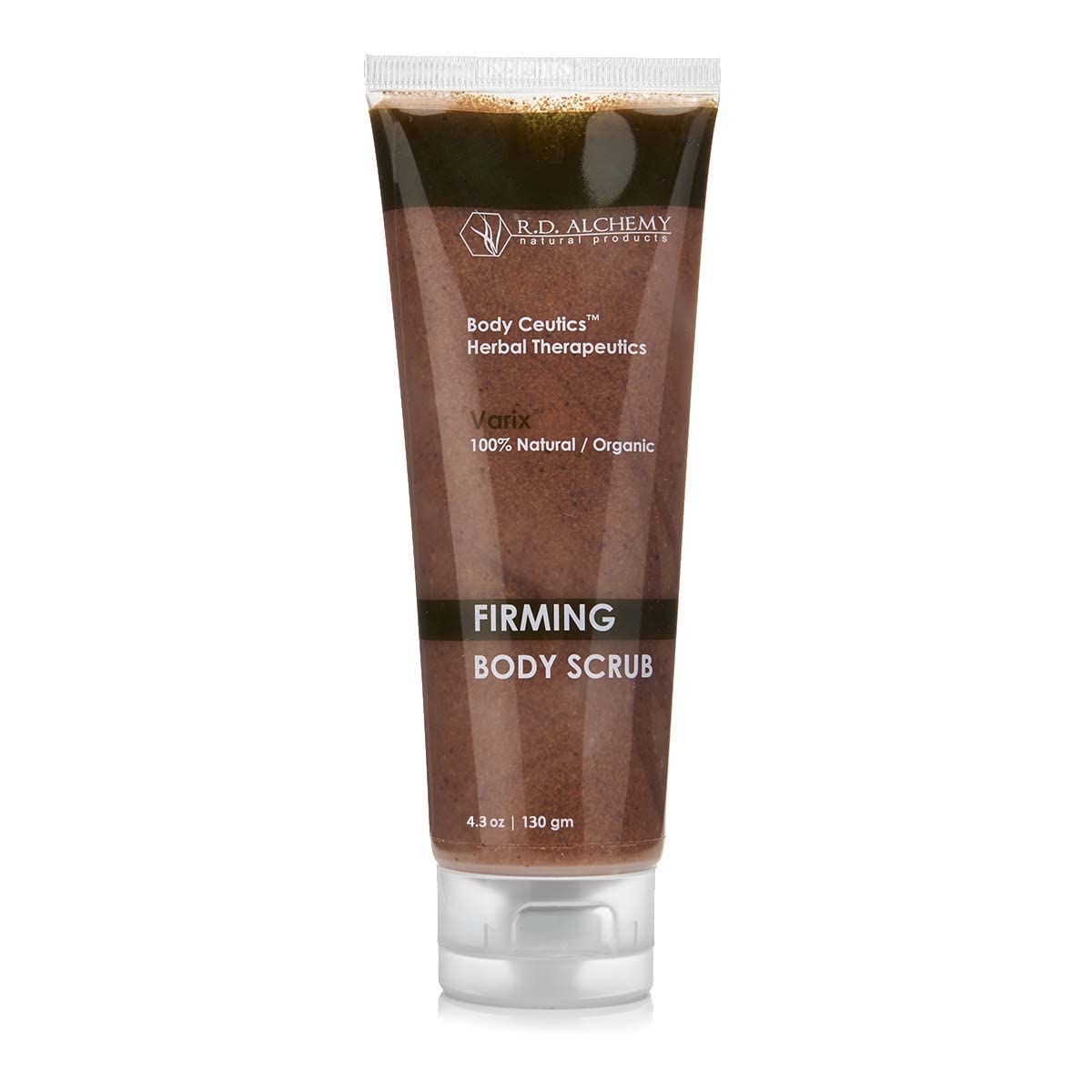 RD Alchemy - 100% Natural & Organic Firming Body Scrub for Cellulite and Crepey Skin. Firming Herbal Extracts Tighten & Firm Loo