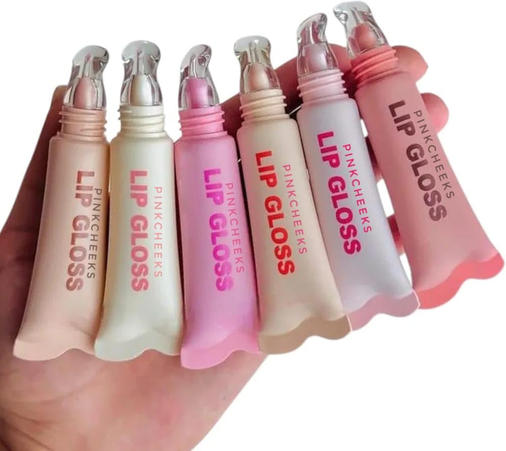 Jelly Crystal Peptide Lip Glaze Set Of 6 | Hydrating Glass Shine Multicolour Lip Gloss Collection (60 G) For Soft & Plump Lips