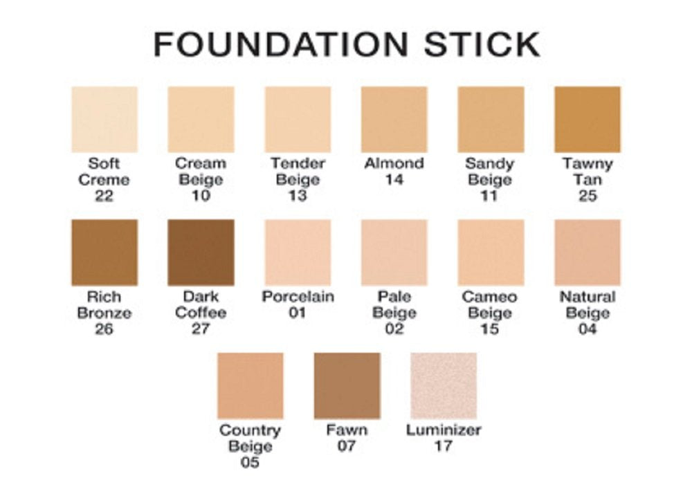 Beauty Deals Creamy Conditioning Foundation Stick Buildable Coverage Hypoallergenic (Cameo Beige)