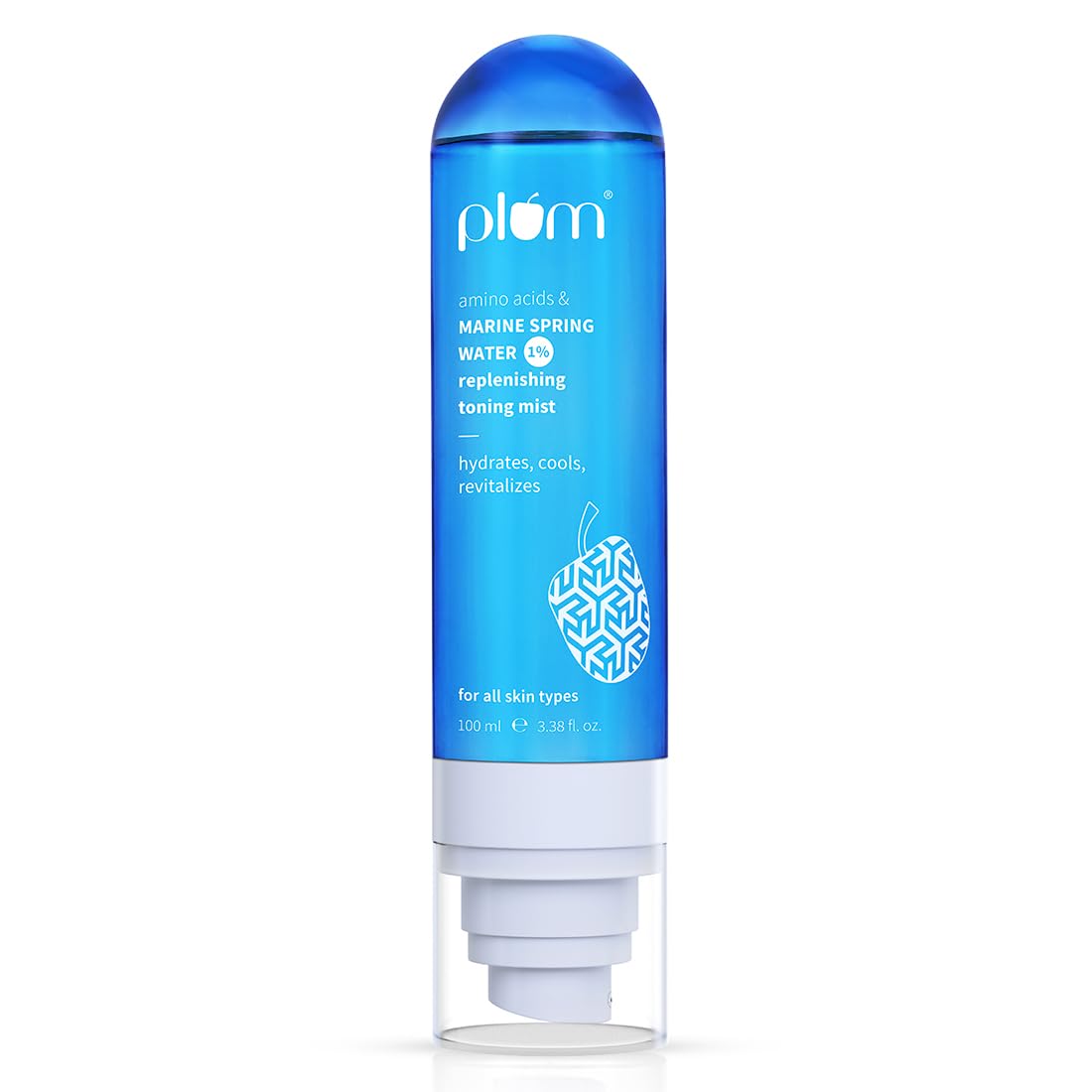 Plum 1% Marine Spring Water Replenishing Toning Mist Spray With Amino Acids | Hydrates, Cools & Revitalizes | With Active Minera