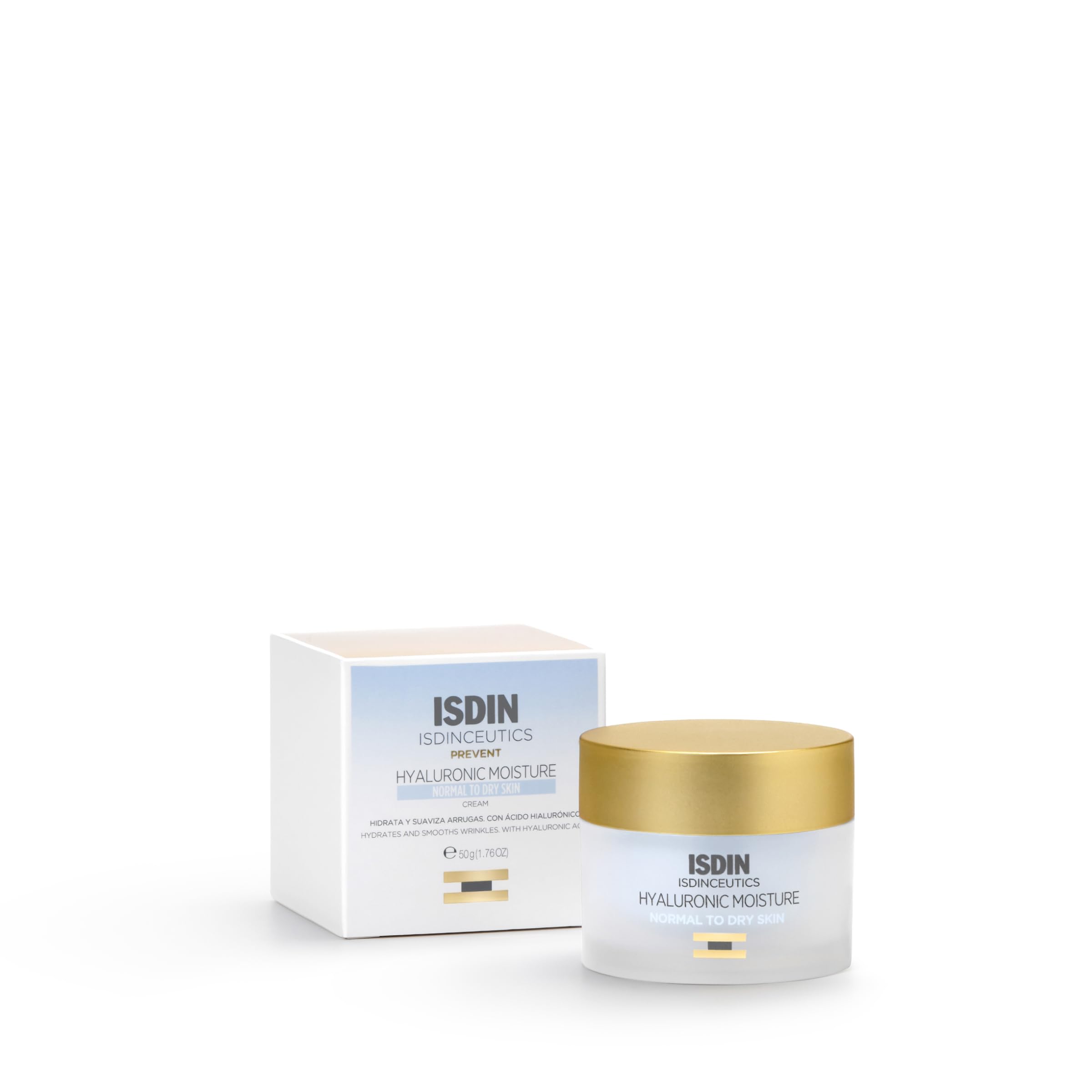 ISDIN Isdinceutics Hyaluronic Moisture Normal to Dry Skin Daily Face Moisturizer with Hyaluronic Acid 1.76 OZ