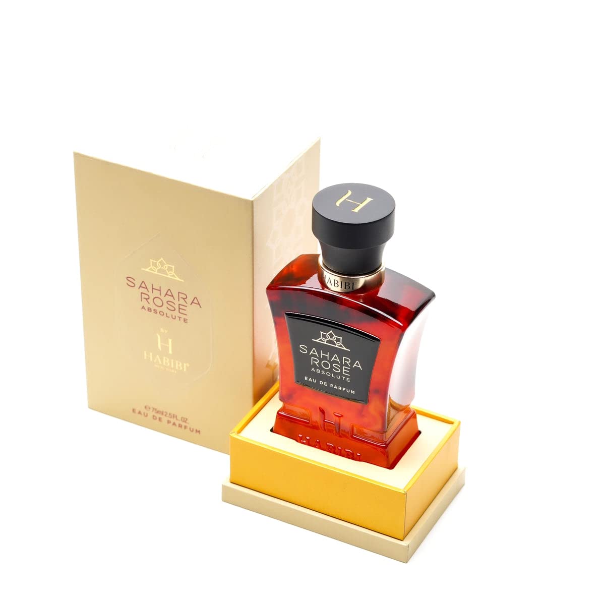 H Habibi Sahara Rose Absolute Arabian Perfume For Men & Women - Sweet, Spicy, Musky Rose Perfume - With Notes Of Sandalwood, Whi