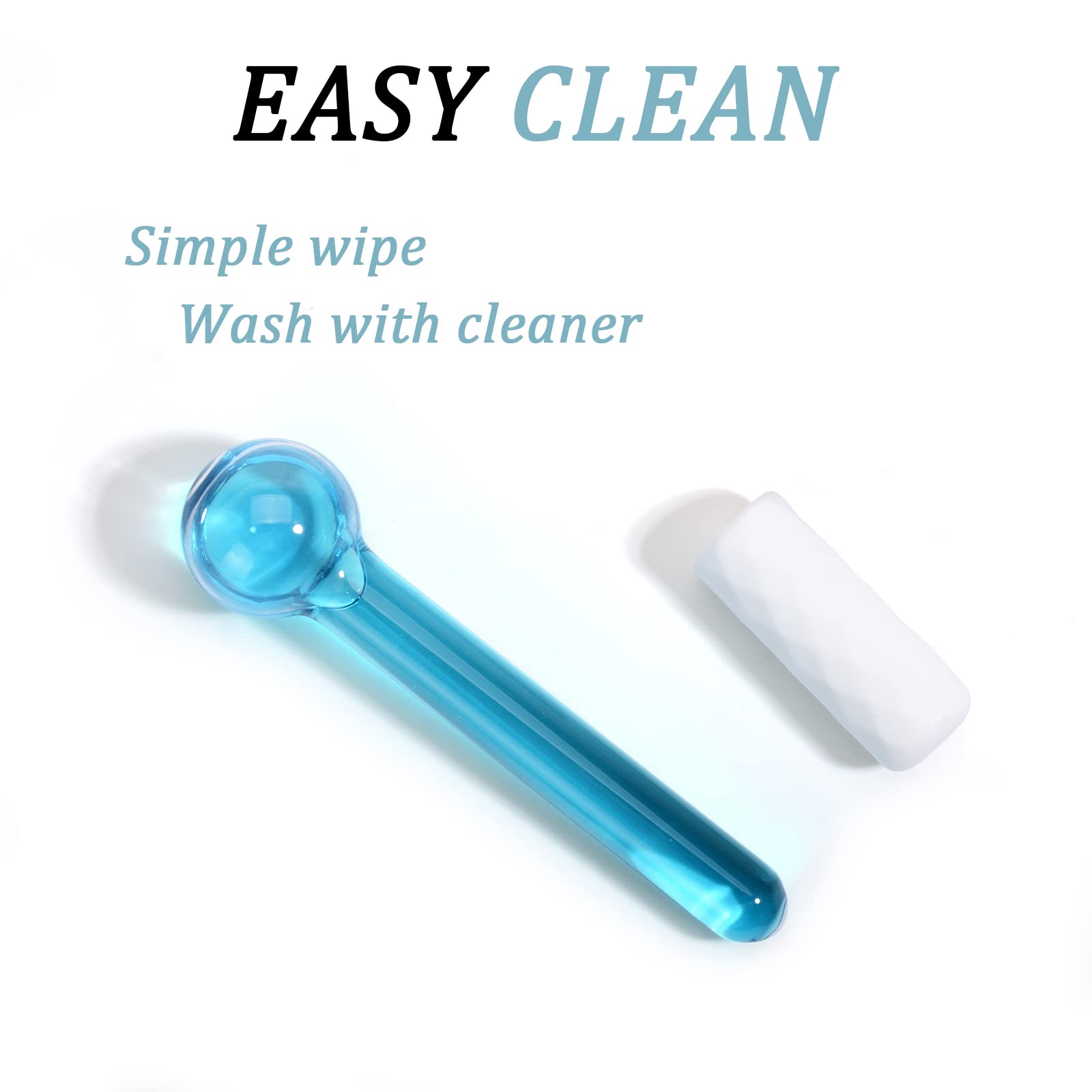 Cibluty Ice Globes Small Balls For Eyes, 2 Pcs Blue Facial Globes For Massage Tool, Facial Roller Cold Skin Massagers, Tighten S