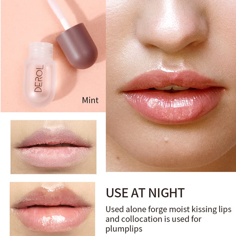 Lip Plumper, Natural Lip Plumper and Lip Care Serum, Lip Enhancer, Lip Gloss, Make Lips Fuller and Hydrating, Lip Mask for Day &