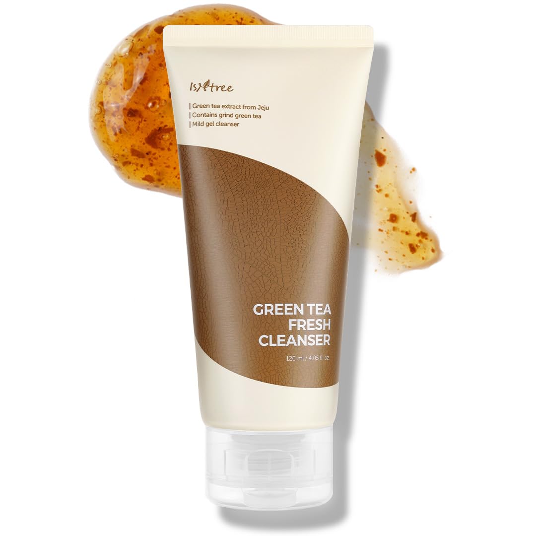 Isntree Green Tea Fresh Cleanser 120Ml 4.05 Fl.Oz | Green Tea Extract From Jeju | Contains Grind Green Tea | Mild Gel Cleanser
