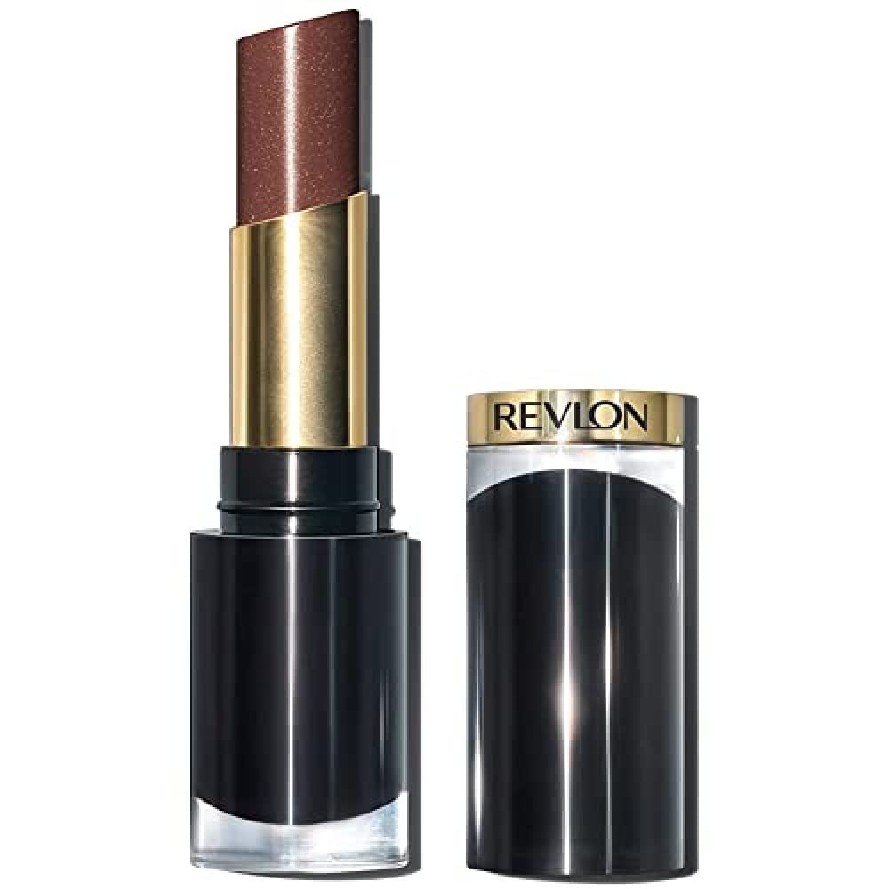 REVLON Super Lustrous Glass Shine Lipstick, Flawless Moisturizing Lip Color with Aloe, Hyaluronic Acid and Rose Quartz, Toasting