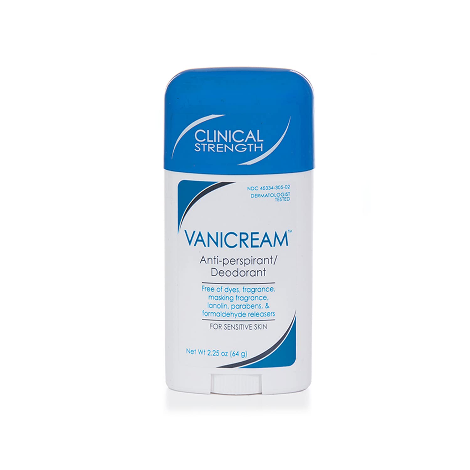 Vanicream Anti-Perspirant Deodorant for Sensitive Skin - 2.25 oz - Clinical-Strength Deodorant with 24-Hour Protection - Unscent