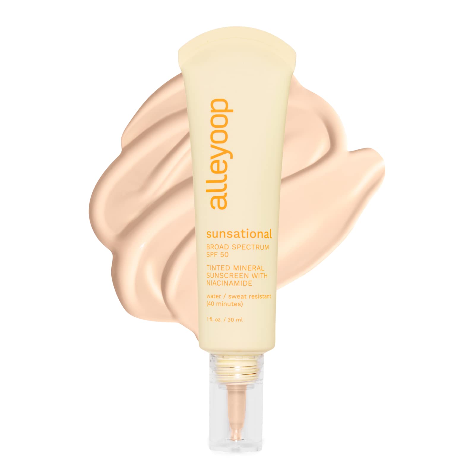 Alleyoop Sunsational Tinted Moisturizer Sunscreen For Face Broad Spectrum Spf 50, 100% Mineral Sunscreen With Jojoba, Protects H