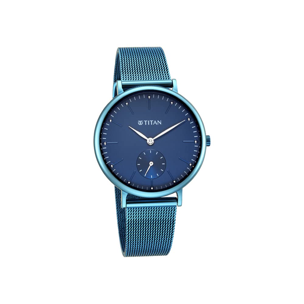 Titan Analog Blue Dial WomenS Watch-95142Qm01/Np95142Qm01, Blue, Blue, Modern