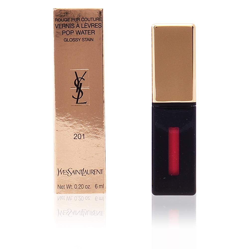 Yves Saint Laurent Vernis A Levres Pop Water Glossy Stain, 205 Pink Rain, 0.2 Ounce