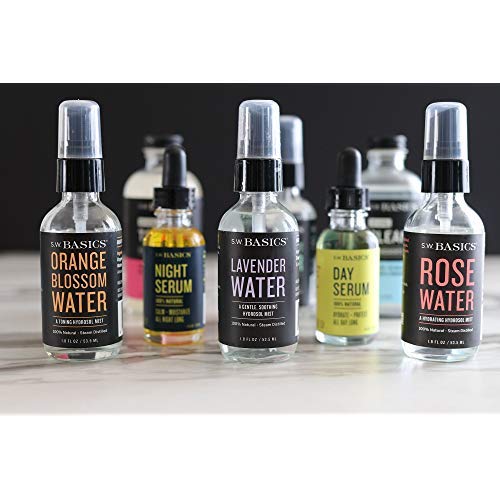 S.W. Basics A Refreshing Skin Toning Mist Organic Rose Water Face Spray, Rosewater, 1.8 Fl Oz