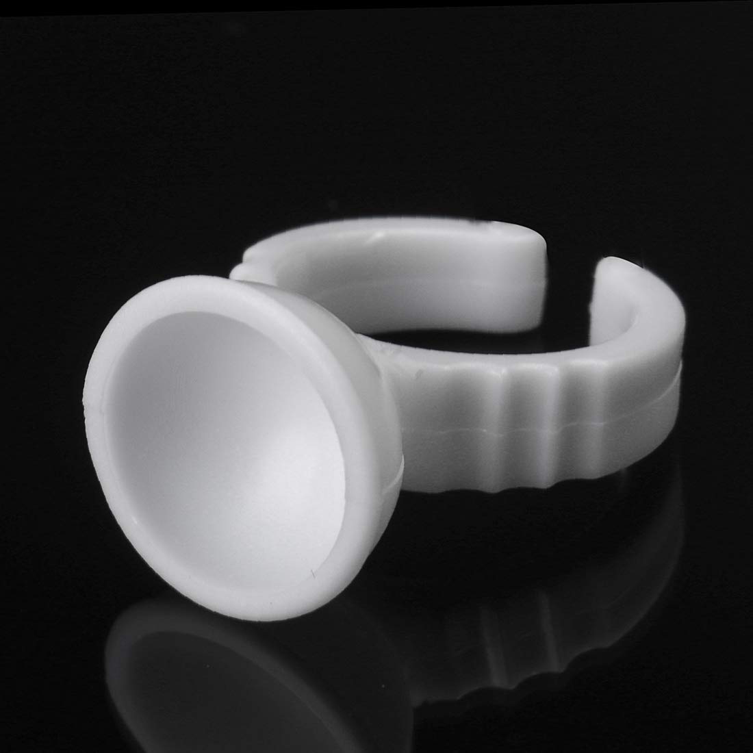 Nxj Infilila Glue Rings, 600Pcs Disposable Lash Extension Supplies, Adjustable Plastic Holder Rings For Beauty, Convenient For M