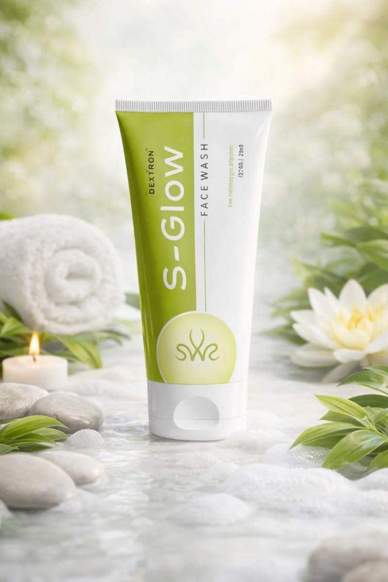 Dextron SGlow Face Wash Skin Brightening & Refreshing Cleanse | Natural Ingredients Facial Cleanser | Deep Cleansing Daily Use 