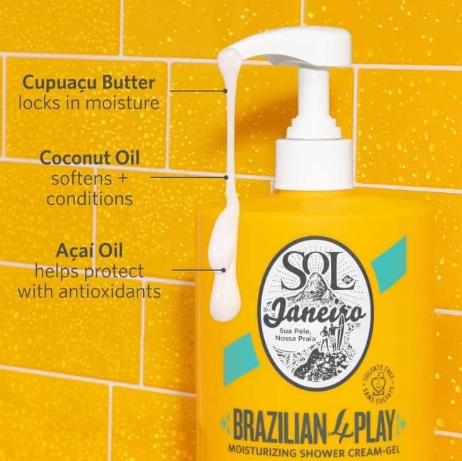 Sol De Janeiro Brazilian 4 Play Moisturizing Shower Cream Gel Body Wash - Biggie 1 Liter