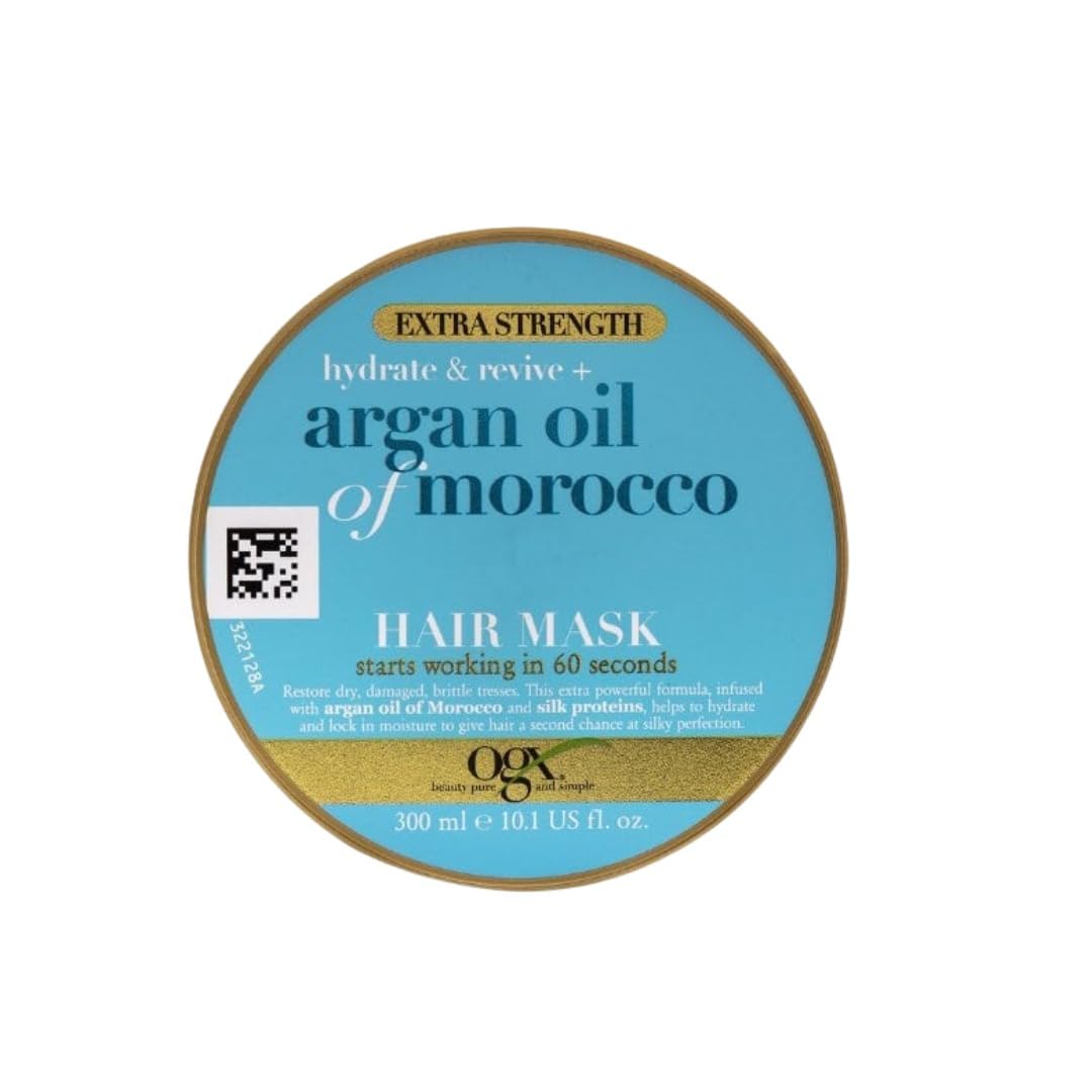 Ogx Argan Oil Of Morocco Extra Strength Hydrate And Repair Hair Mask Deep Conditioning Treatment For Dry Damaged Frizzy Hair Moi