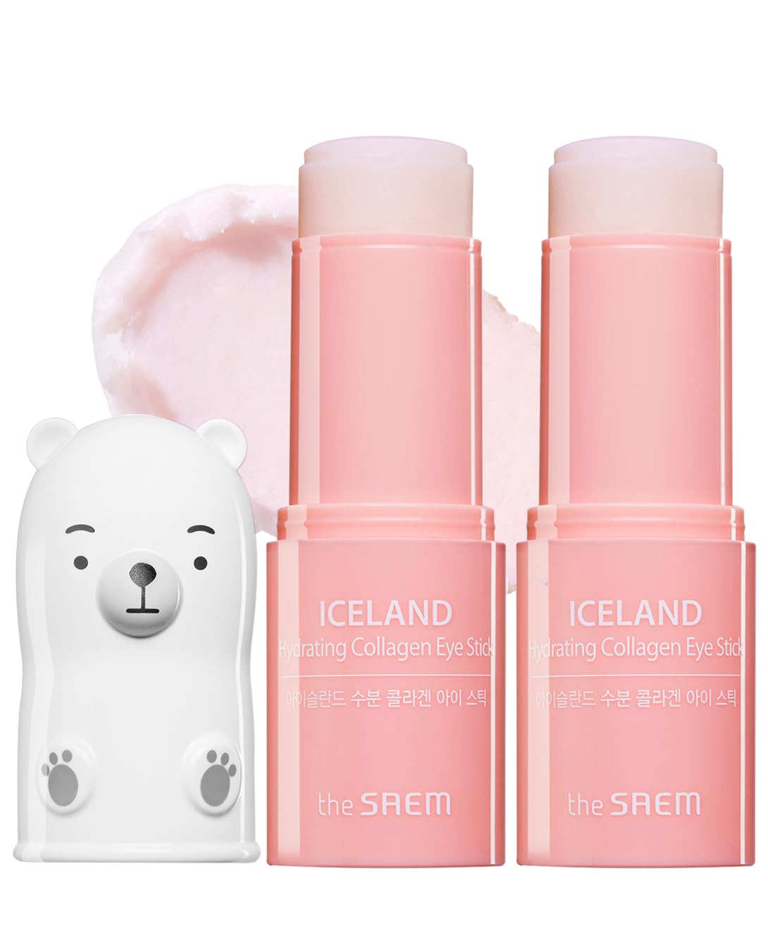 The SAEM Iceland Hydrating Collagen Eye Stick - Anti-wrinkle Moisturizing Eye Balm for Saggy Skin - Under Eye Treatment - Balm t