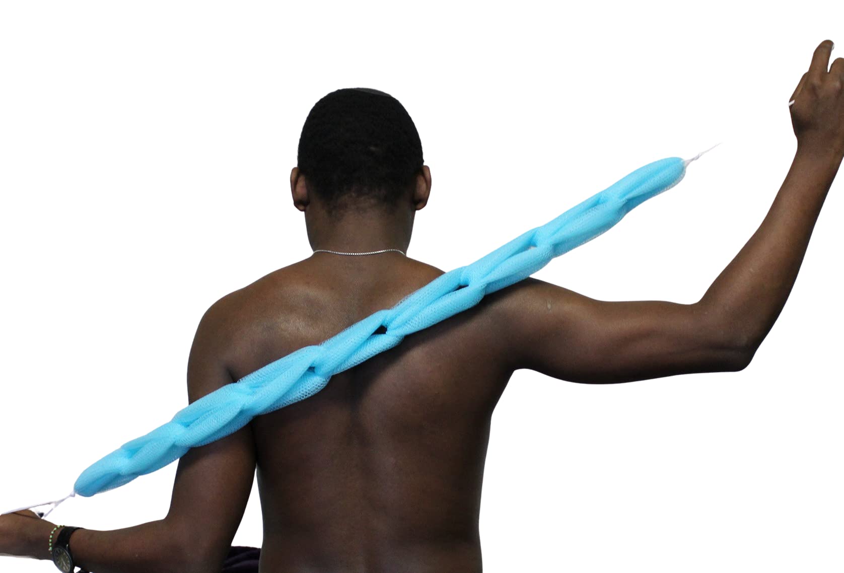 3 Pack Long Stretch Back Sponge With Rope Handles Back Scrubber Bath Shower Mesh Sponge Exfoliating Body Scrub Stretch Braided L