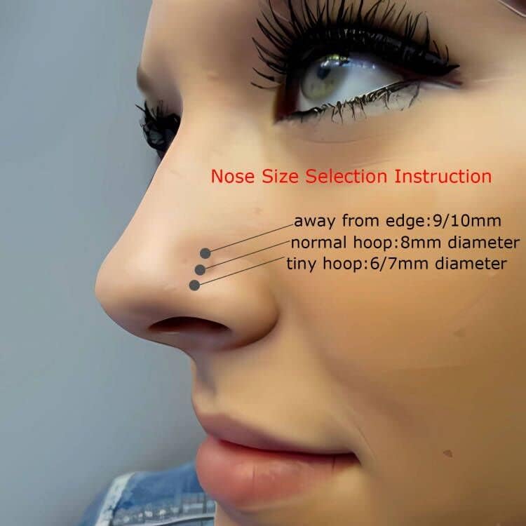 NewkeepsR 3PCS-1.0mm Gold Anodised Hinged Clicker Nose Hoop Rings, 18 Gauge 316L Steel Seamless Segment Sleeper Earrings Piercin