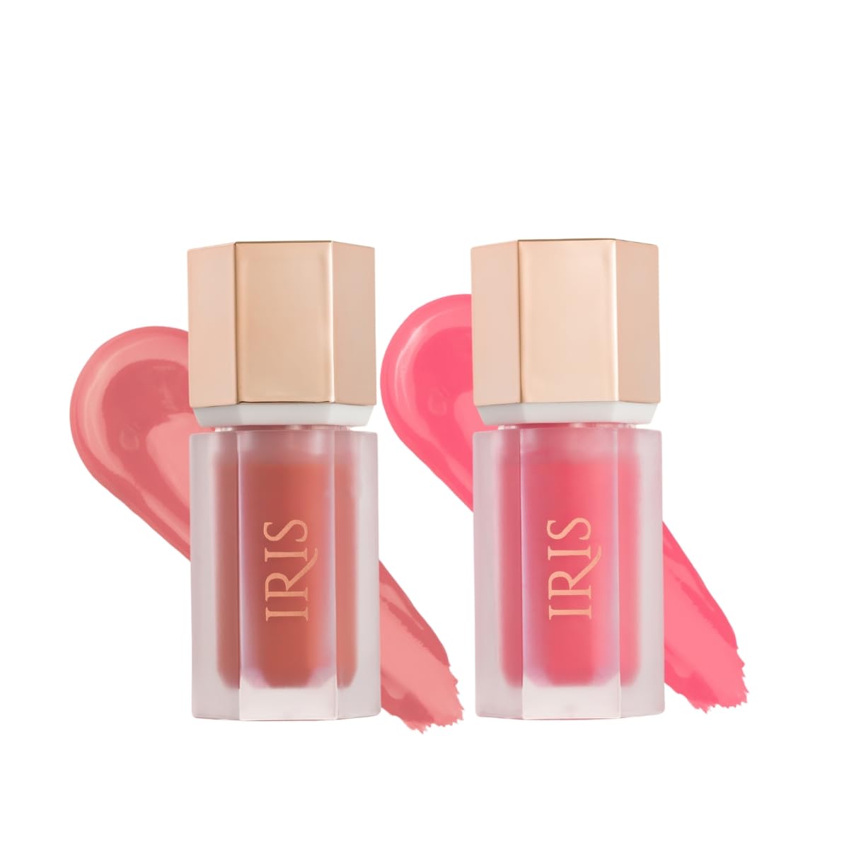Iris Cosmetics Liquid Blush Duo, Blendable, Buildable, Highly Pigmented, Vitamin E, SheS Chic & SheS Hot, 7Ml X2