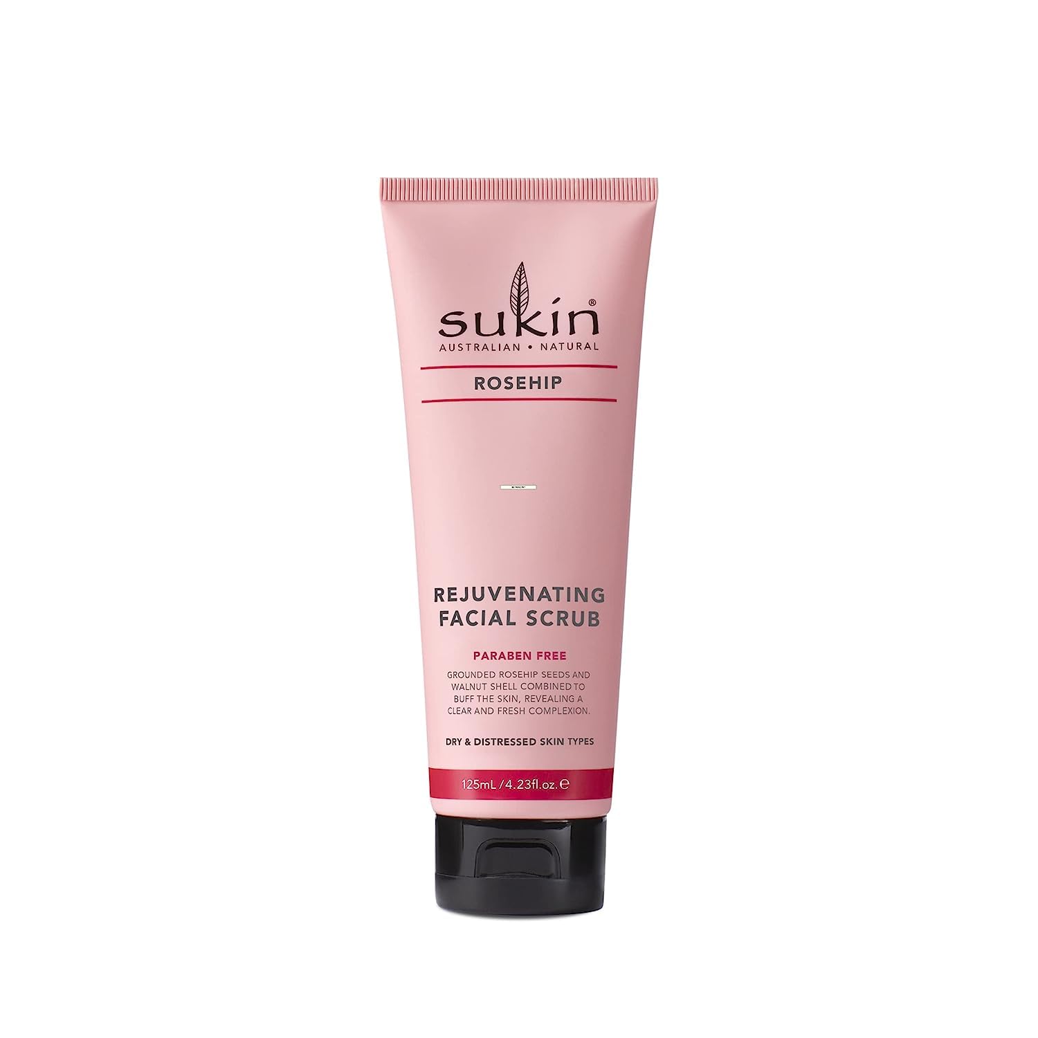 Sukin Rosehip Facial Scrub | Natural Scrub With Rosehip For Glowing Skin | Gentle Facial Exfoliant For Sensitive Skin | Hydratin