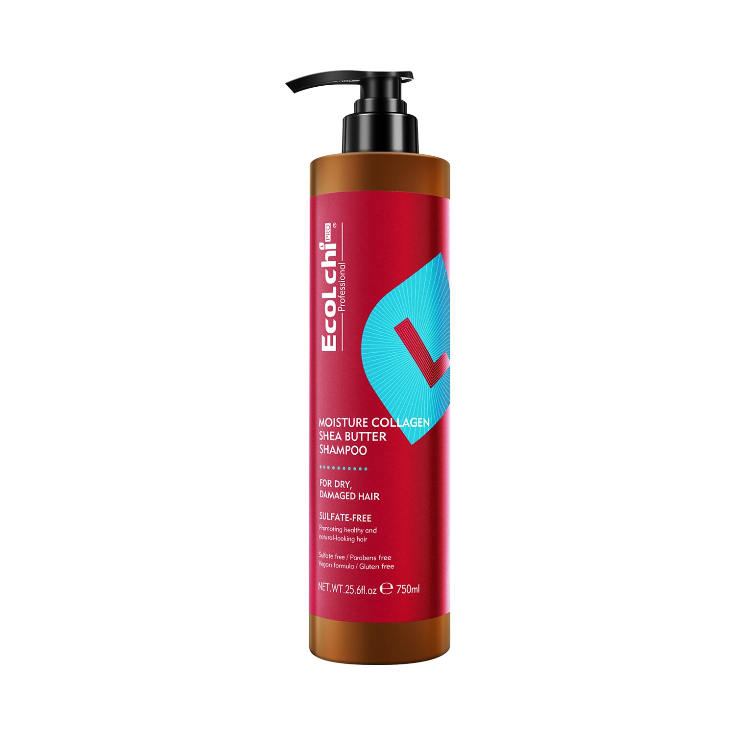 ECOLCHIPRO Collagen Shea Burtter Shampoo Organic Moisture Deep Repair Smooth Collagen Shampoo for Women Dry and Damaged Hair All Hair Types 750ml 25.6 fl. oz