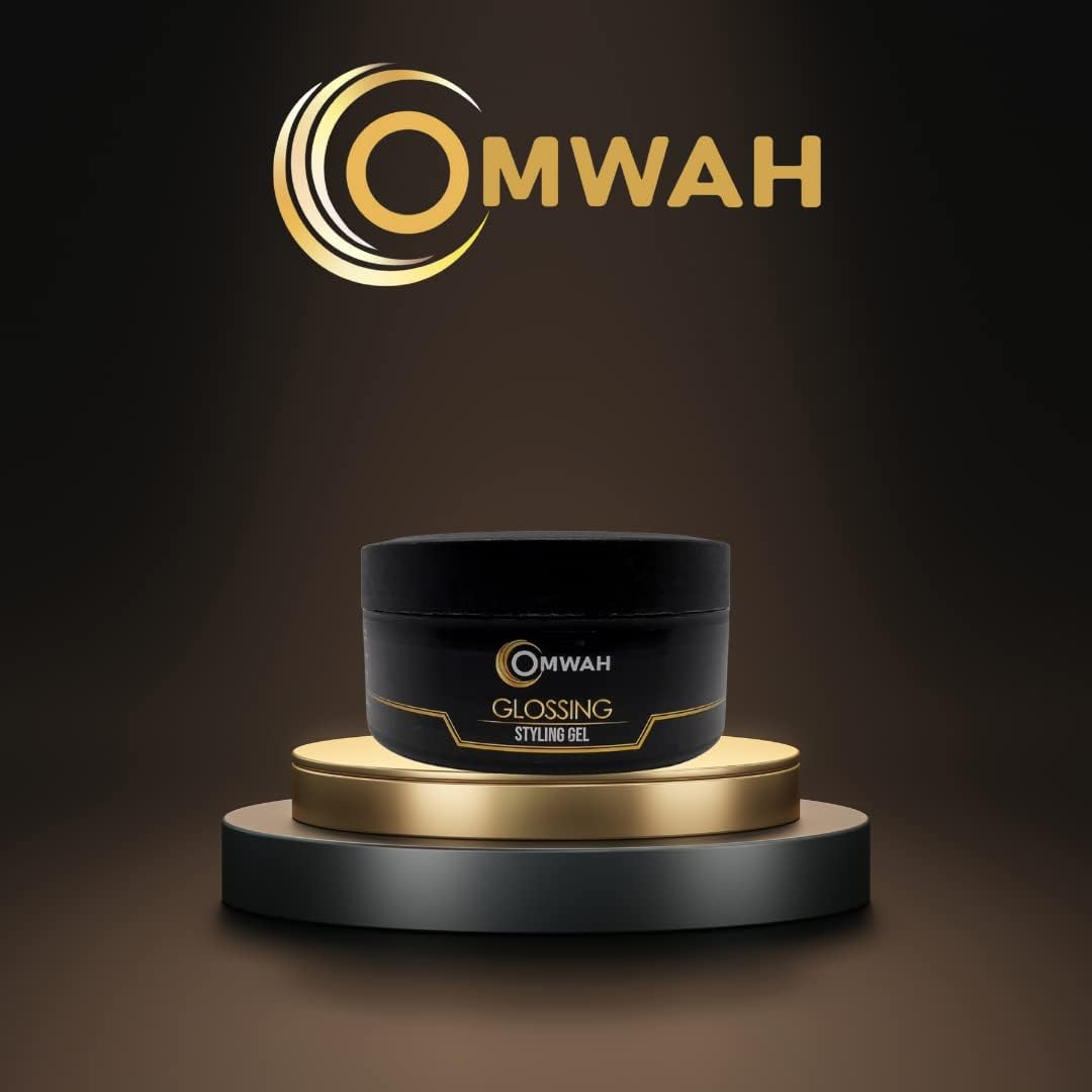 OMWAH Professional Hair Styling Gel for men Strong Hold hair gel for boys with Vitamin E & Pro-VB5, Flake-Free Formula, Protects
