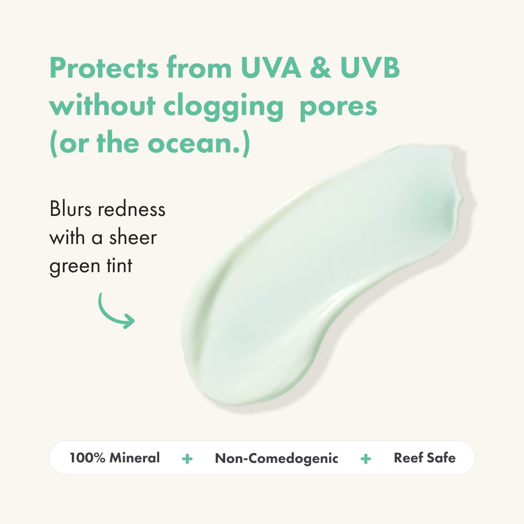 Force Shield Superlight Sunscreen Spf 30 From Hero Cosmetics - Everyday Spf 30 For Acne-Prone Skin With Zinc Oxide, Green Surge,