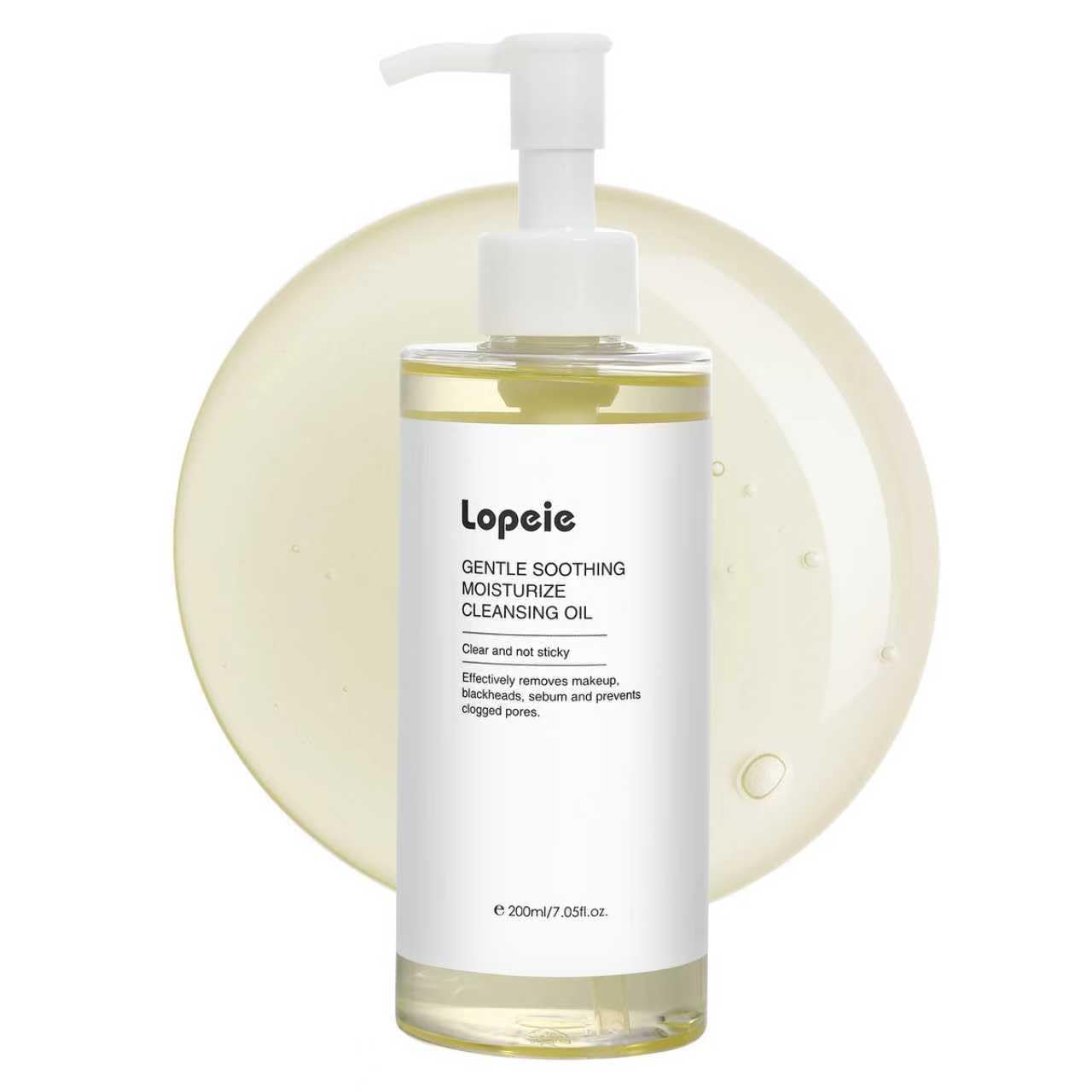 Lopeie Cleansing Oil 200ml / 7.05 fl. oz  Deep Pore Makeup Remover, Gentle Emulsifying Facial Cleanser, Removes Waterproof Make