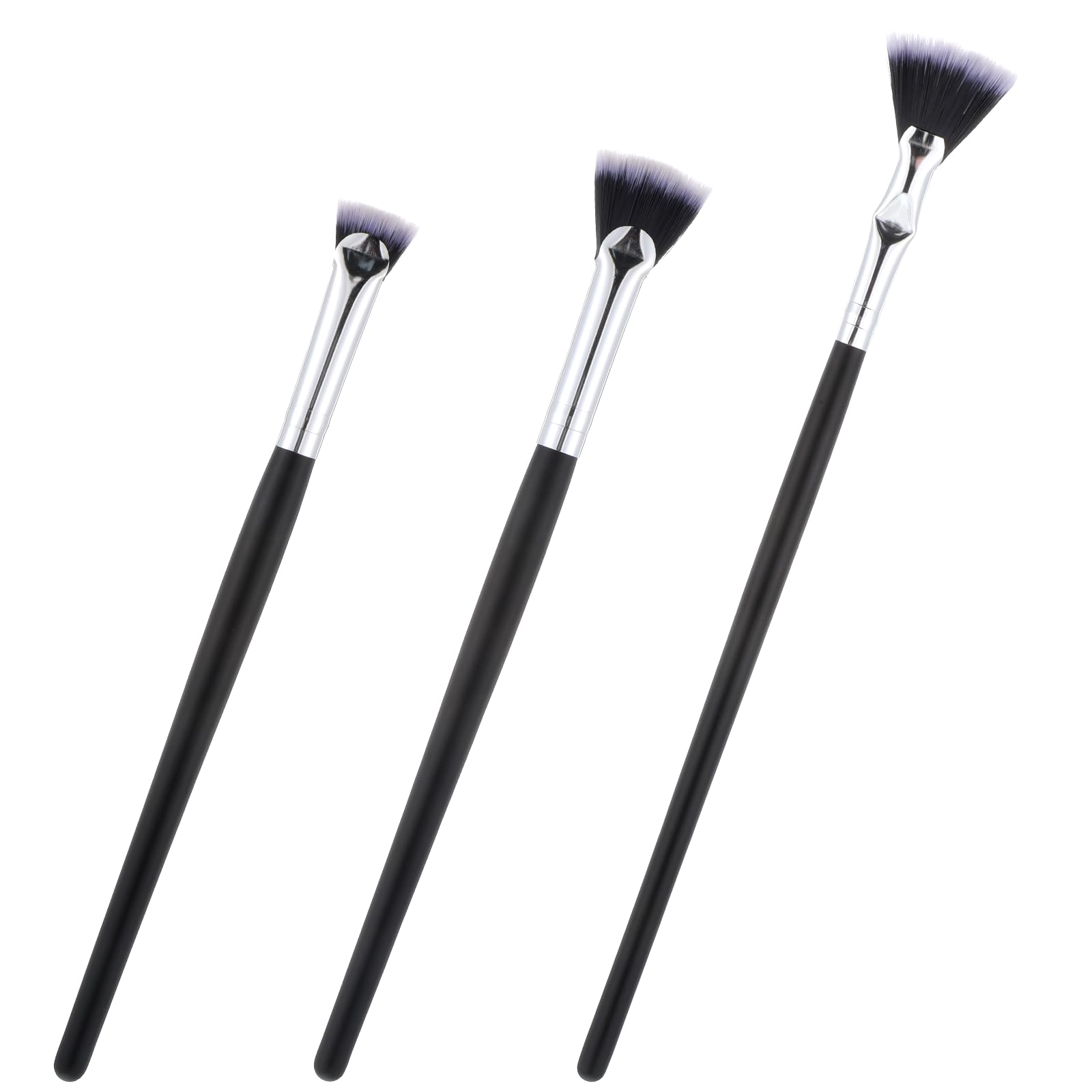 3 PCS Fan Mascara Brushes Eye Lash Brush Fan Brushes Folding Angle Lash Wand Brush for Eye Makeup Upper and Lower Lashes