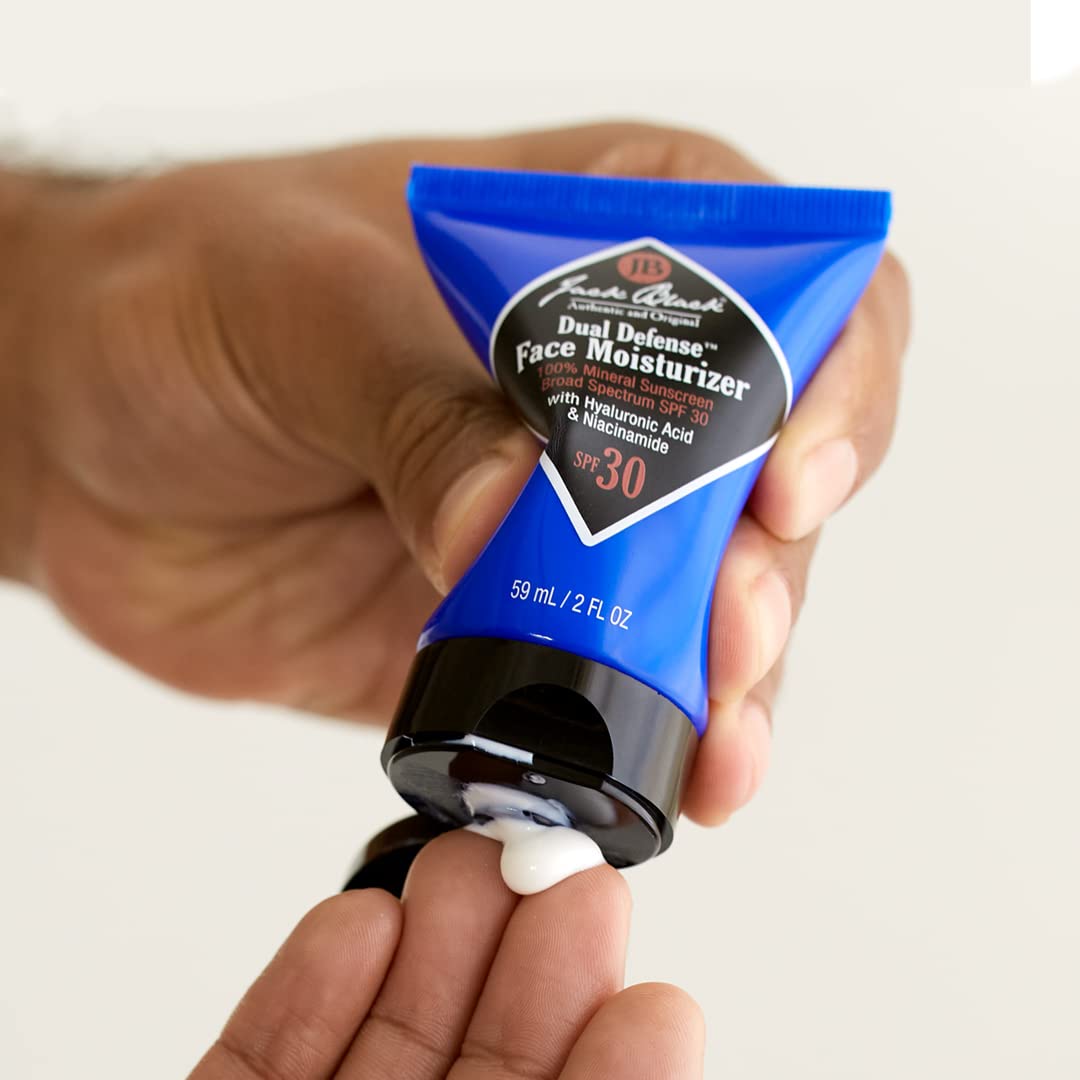 Jack Black Dual Defense Face Moisturizer- 100% Mineral Sunscreen Broad-Spectrum Spf 30