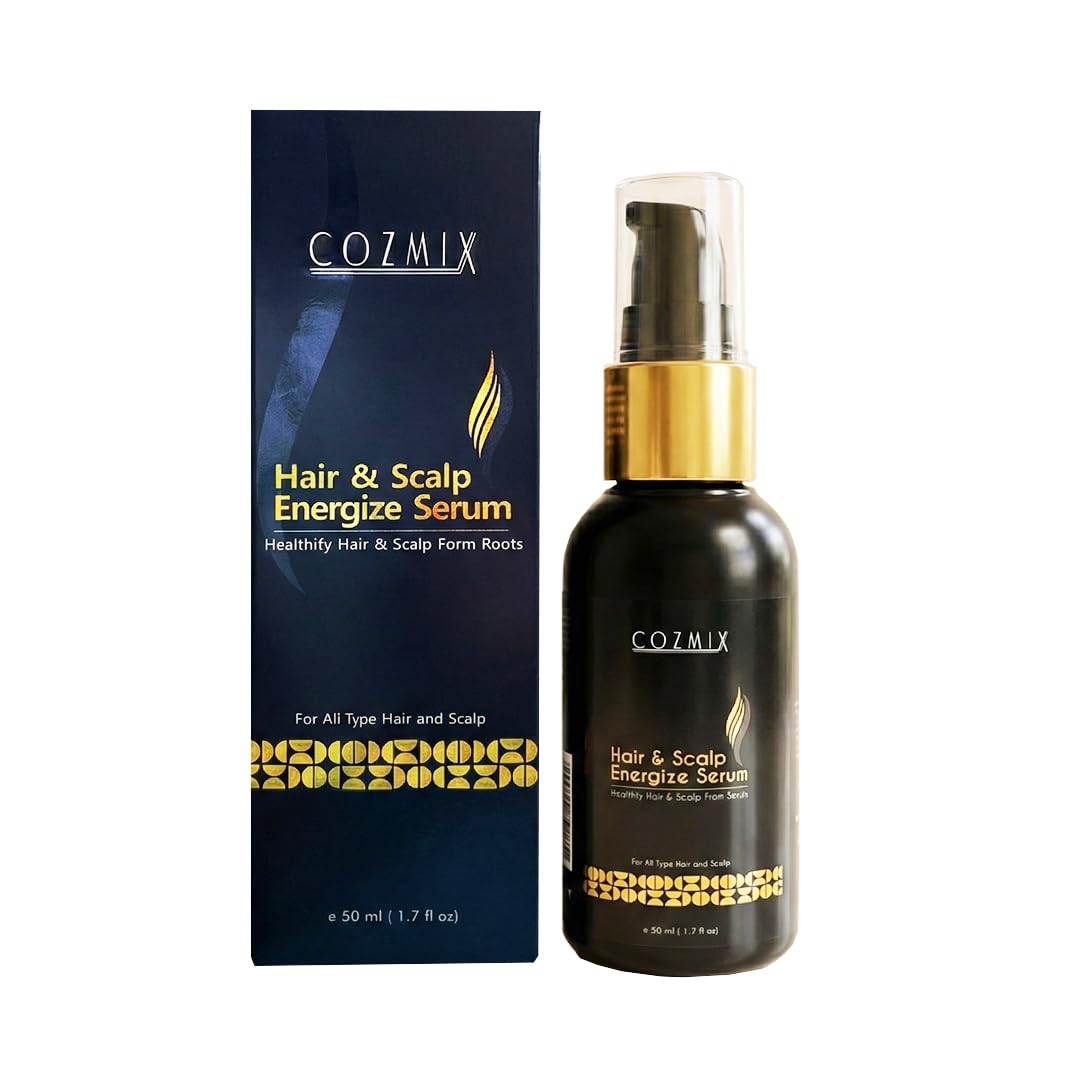 Cozmix Hair & Scalp Energize Serum | Frizz Control | Dandruff Care | Men & Women | Prevents Hair Fall & Soothes Scalp | AntiThi