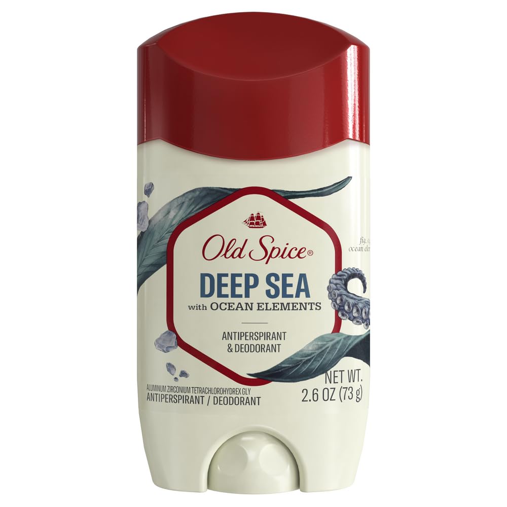 Old Spice Men'S Antiperspirant & Deodorant Deep Sea With Ocean Elements, 2.6 Oz