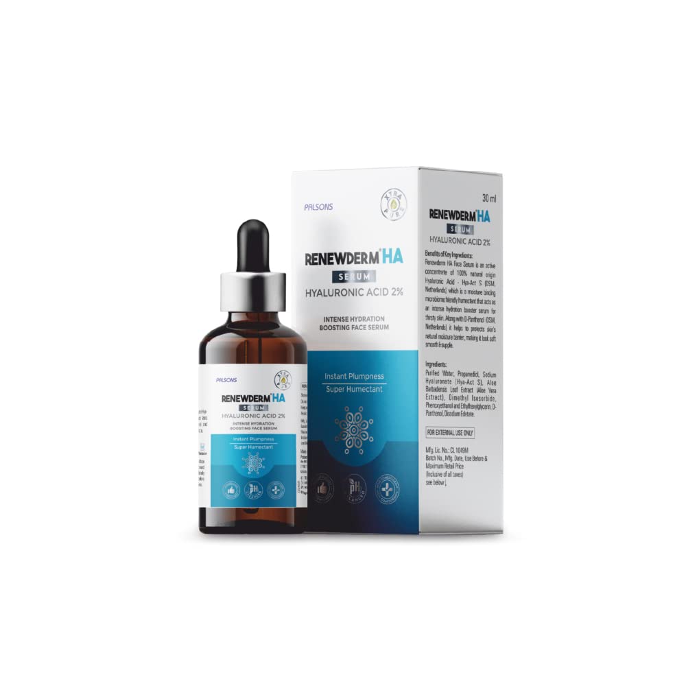Renewderm Ha Serum With Hyaluronic Acid Intense Hydration Boosting FaceSerum | Instant Plumpness | Soft Smooth And Supple Skin 