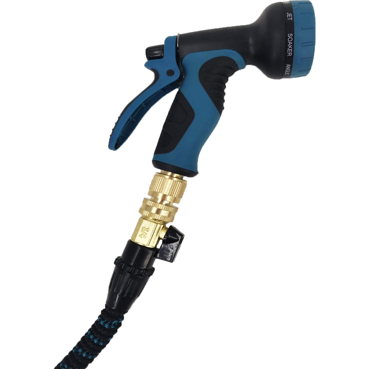 Shownew Garden Hose Quick Connectors, Solid Brass 34 Inch Ght Thread Easy Connect Fittings No-Leak Water Hose Male Female Value