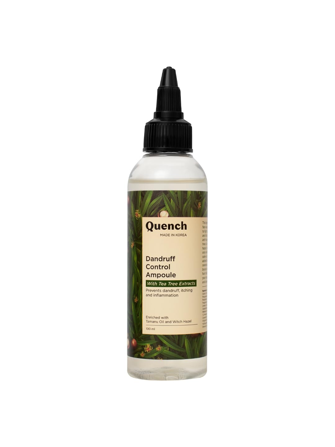 Quench Dandruff Control Hair Serum With Tea Tree Extracts | Treats Dandruff, Flakes & Greasy Scalp | Strengthens & Deeply Condit